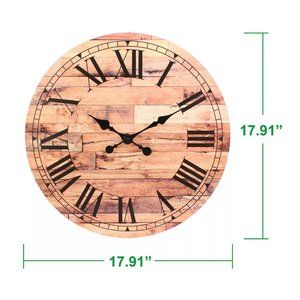 Stonebriar Collection Old Fashioned Round Battery Operated Hanging Wall Clock